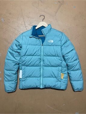 The North Face Light Blue Puffer Down Jacket XL